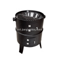 Portable 3 in 1 Charcoal Smoker BBQ Grill